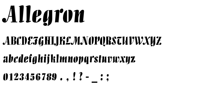 Allegron font