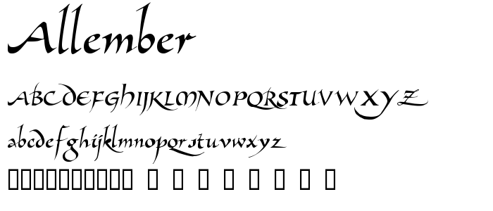 Allember font