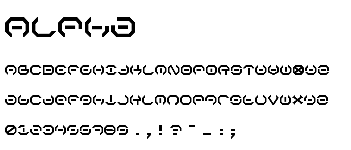 Alpha font