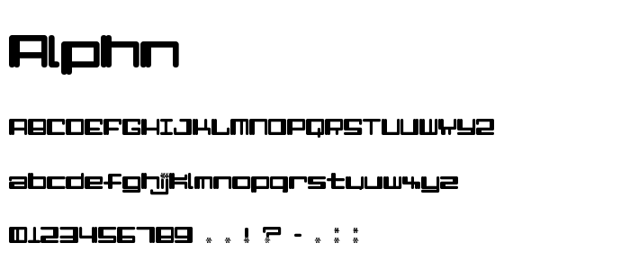 Alphn font