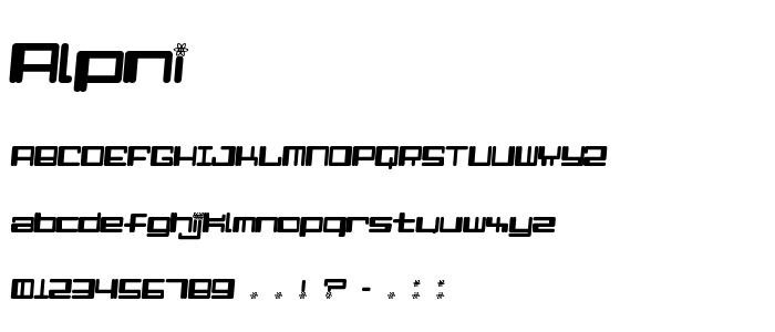 Alpni font