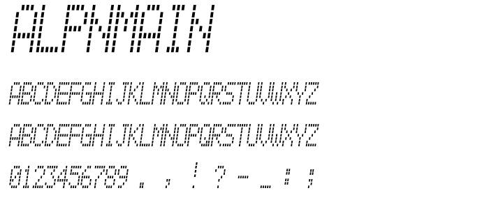 Alpnmain font