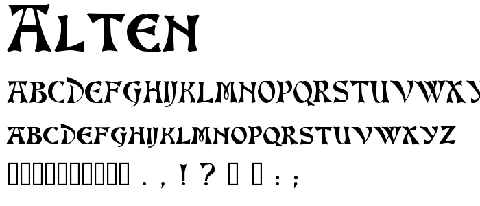 Alten font