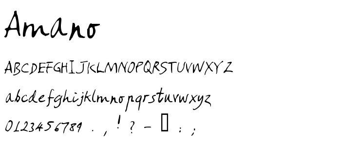 Amano font