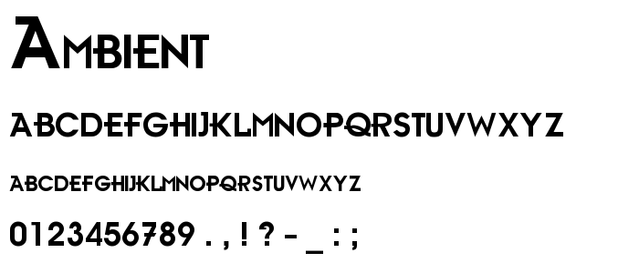 Ambient font