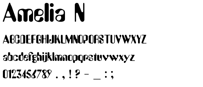 Amelia_N font