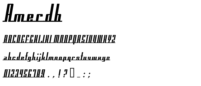 Amerdb font