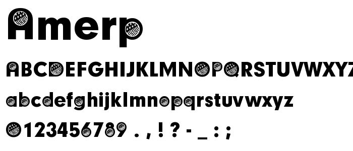 Amerp font