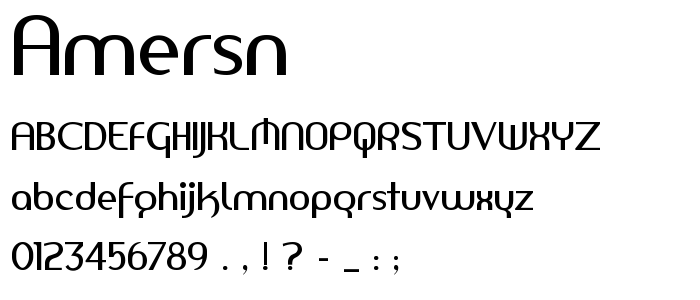 Amersn font