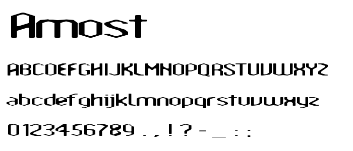 Amost font