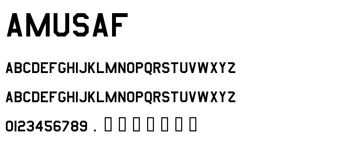 Amusaf font