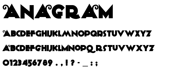 Anagram font