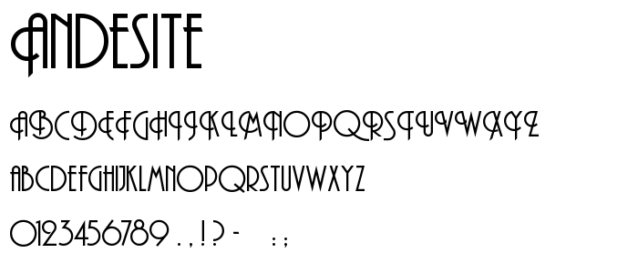 Andesite font