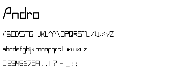 Andro font