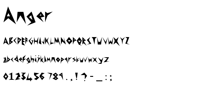 Anger font