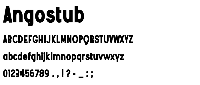 Angostub font