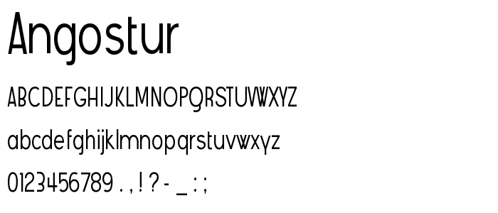 Angostur font