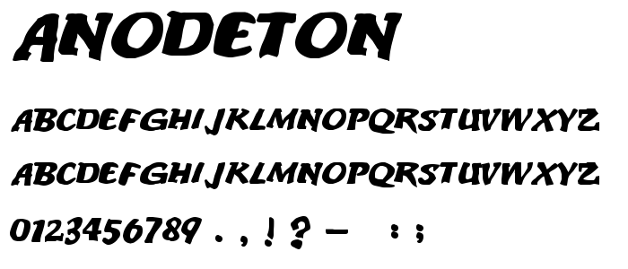 Anodeton font