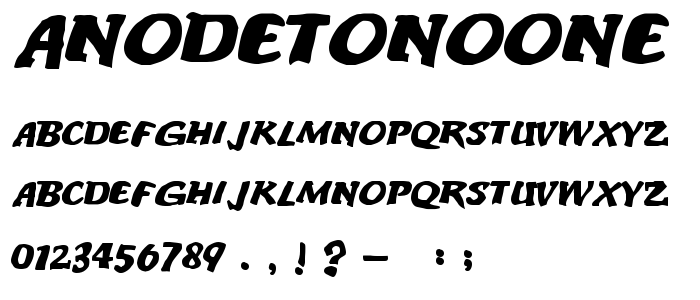 Anodetonoone font