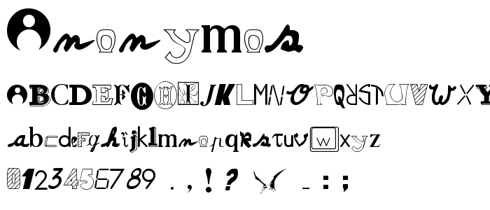 Anonymos font