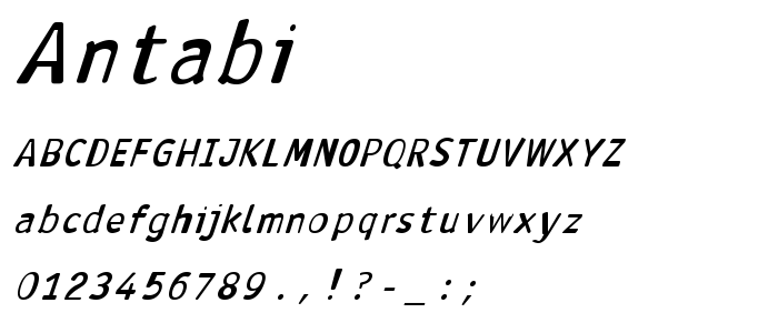 Antabi font