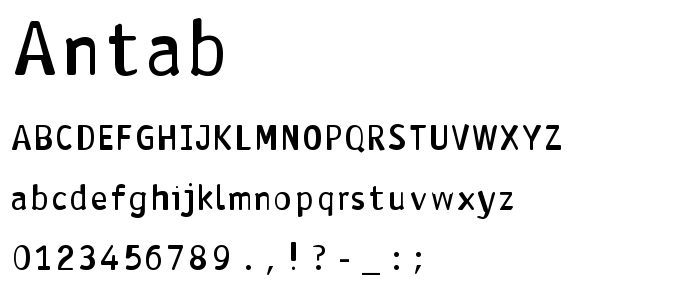 Antab font