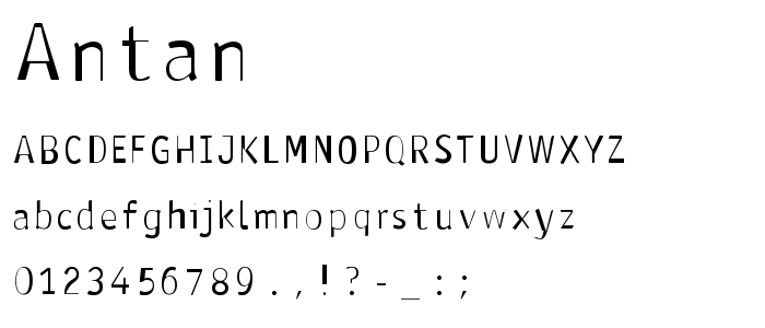 Antan font