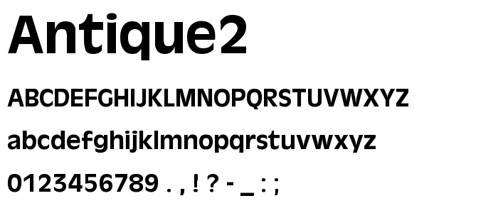 Antique2 font