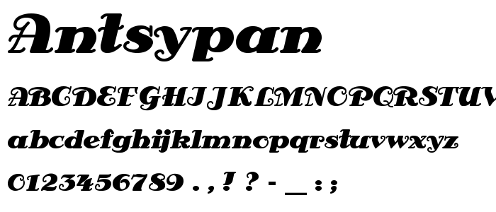 Antsypan font