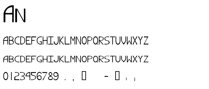 An font