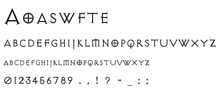Aoaswfte font