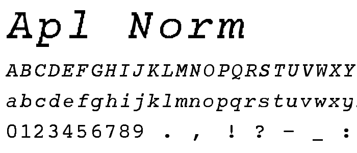 Apl_Norm font