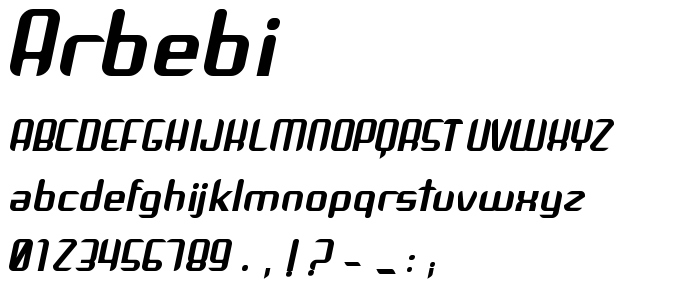 Arbebi font