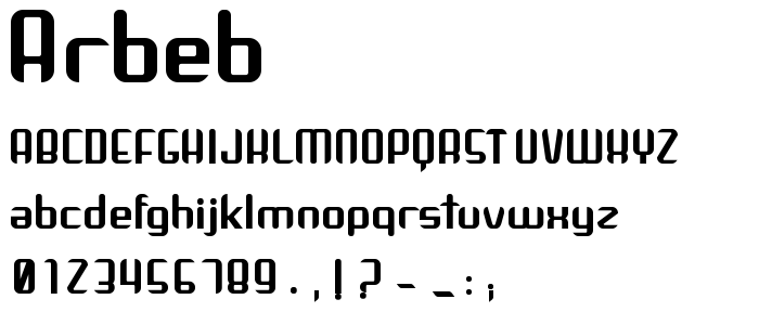 Arbeb font