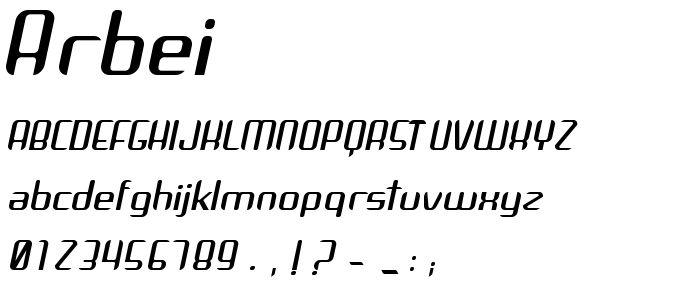 Arbei font