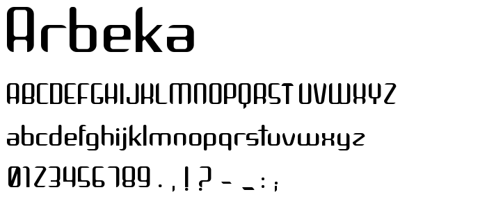 Arbeka font