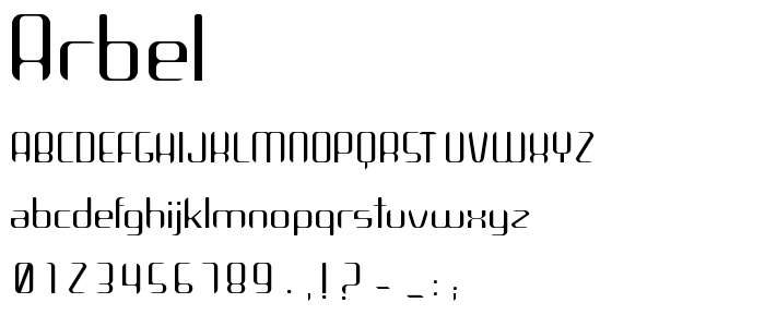 Arbel font