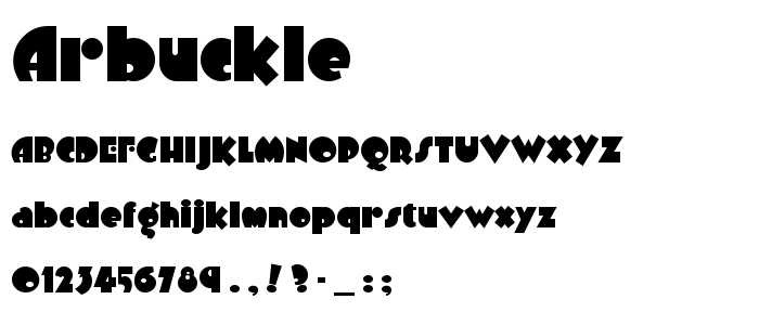 Arbuckle font