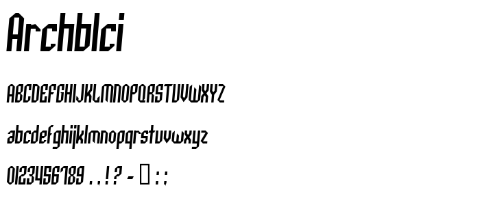 Archblci font