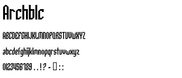 Archblc font