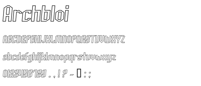 Archbloi font