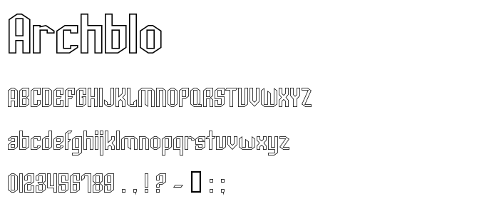 Archblo font