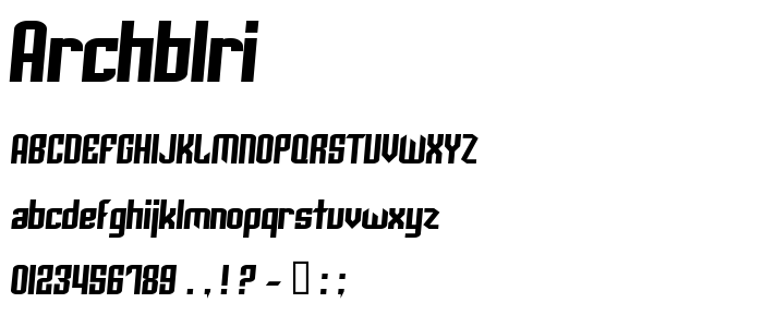 Archblri font