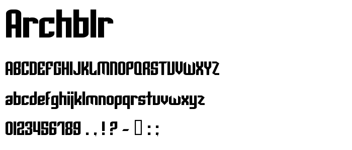 Archblr font