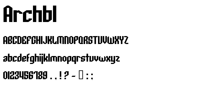 Archbl font