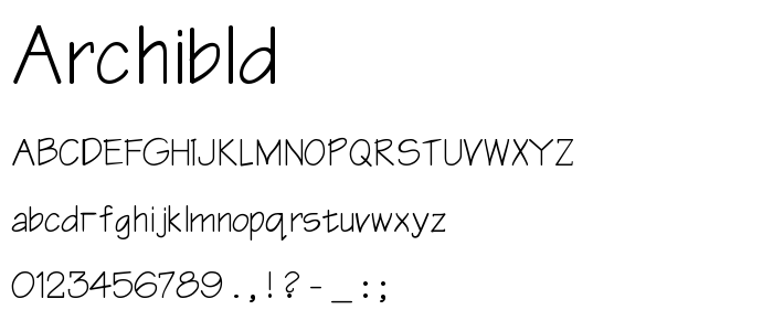 Archibld font