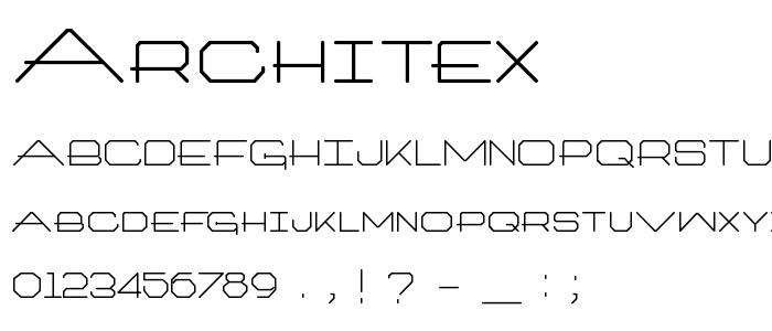 Architex font