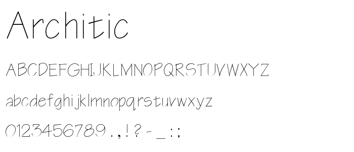 Architic font