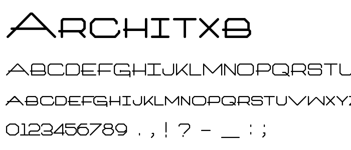 Architxb font