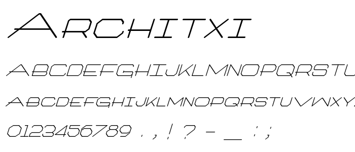 Architxi font